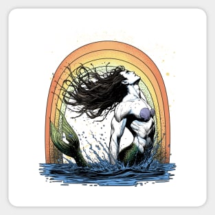 Rainbow Mermen Sticker